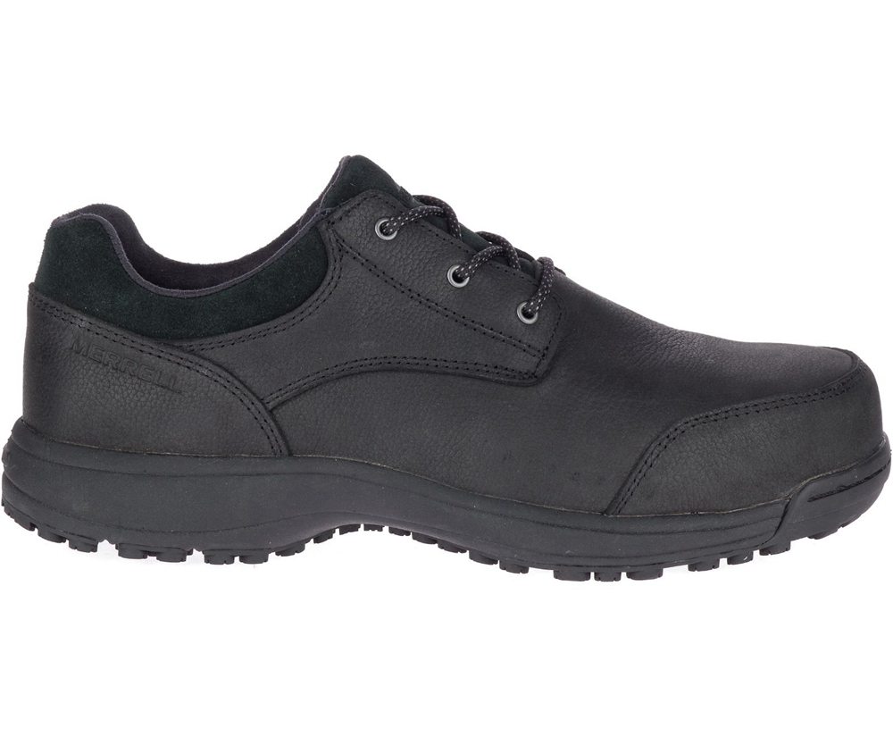 Merrell Work Shoes Black - Sutton Oxford Steel Toe - Mens 31PEOYMWL